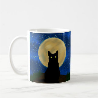 Mug Halloween Chat noir Silhouette Lune