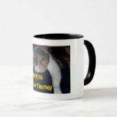 Mug Halloween Chat Trop de piqûre ou traiter le café (Devant droit)