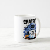 Mug 🤖 Halloween Chatbot AI Drôle Fantôme Dans 👻 Mach (Devant droit)