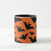 Mug Halloween chauves-souris noires orange cool éffray (Centre)