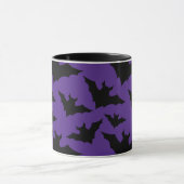 Mug Halloween chauves-souris violet cool éffrayant mot (Centre)