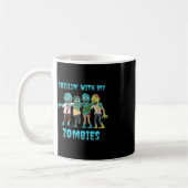 Mug Halloween Chillin Avec Mes Zombies Garçons Filles (Gauche)