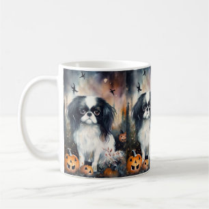 Mug Halloween Chin Japonais Avec Citrouilles Effrayant