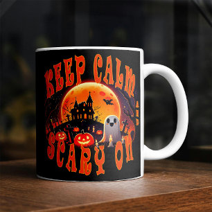Mug Halloween cimetière mignon Fantôme et Jack-O Lante