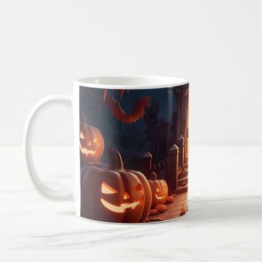 Mug Halloween Citrouille brillant (Gauche)