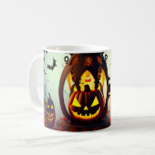 Mug Halloween Citrouille de forêt de merveille personn (Devant gauche)
