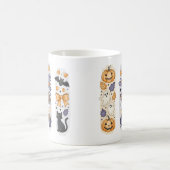 Mug Halloween - Citrouille, Fantômes, Sorcière, Chat - (Centre)