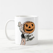 Mug Halloween Citrouille Funny Retro Orange Mines plus (Gauche)