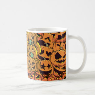 Mug Halloween Citrouille Jack-o'-lantern Café Mug, Cou