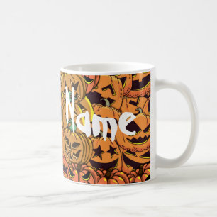 Mug Halloween Citrouille Jack-o'-lantern Café Mug, Cou
