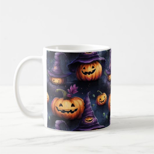 Mug Halloween citrouille magique Casquettes (Gauche)