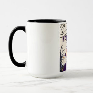 Mug Halloween – citrouille sombre et sorcier