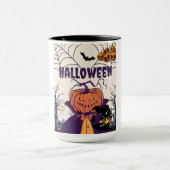 Mug Halloween – citrouille sombre et sorcier (Centre)