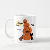 Mug Halloween Citrouilles et chat noir (Gauche)