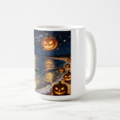 Mug Halloween Clair de Lune sur la Plage (Devant droit)