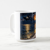 Mug Halloween Clair de Lune sur la Plage (Devant gauche)