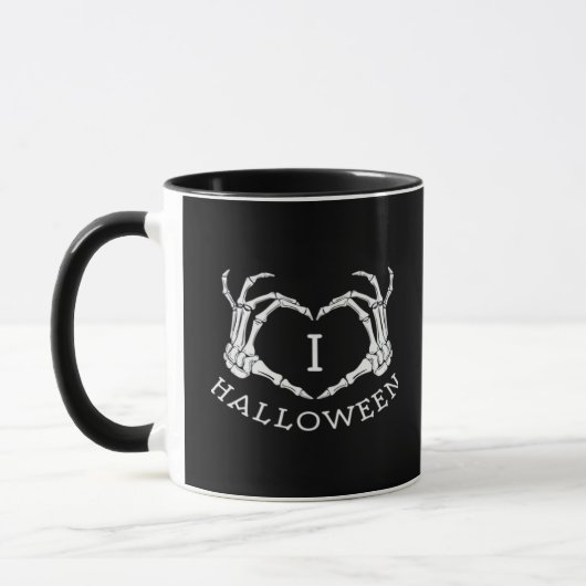 Mug Halloween! Classique - Skeleton Hands Heart (Gauche)