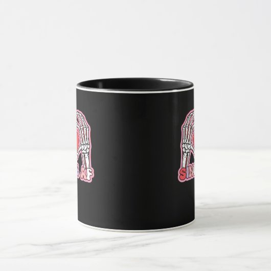 Mug Halloween classique - Squelette Éffrayant design (Centre)
