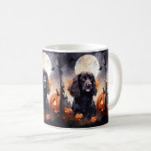 Mug Halloween Cocker Spaniel Avec Citrouilles (Devant droit)