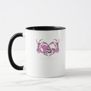 Mug Halloween Coeur crâne mains Skeleton Beanie Design