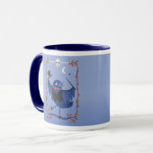 Mug Halloween Corbeau Lune Bleu Magique (Devant gauche)