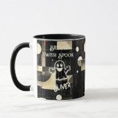 Mug Halloween coutume - Brassé avec Spook Ghost Black (Gauche)