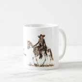 Mug Halloween Cowgirl Western Horse Skeleton (Devant droit)