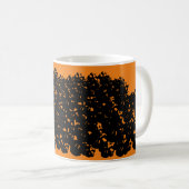 Mug Halloween crânes effrayants empiler noir orange (Devant droit)
