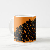 Mug Halloween crânes effrayants empiler noir orange (Devant gauche)