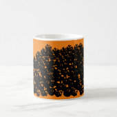 Mug Halloween crânes effrayants empiler noir orange (Centre)