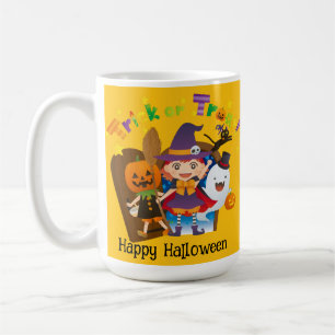 Mug Halloween Custom Whimsical mignon sorcière fille O
