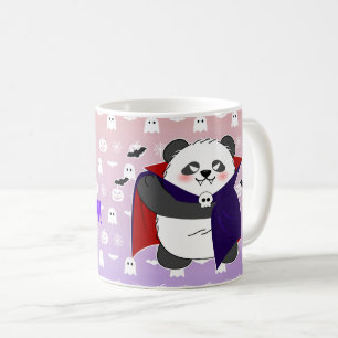 Mug Halloween Cute Baby Panda Dracula Vampire