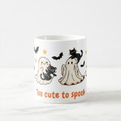 Mug Halloween Cute Éffrayant Ghost Chat - Chat cadeau (Centre)