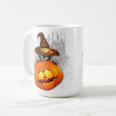 Mug Halloween Cute Kitty Witch et ami Citrouille (Devant gauche)