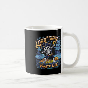 Mug Halloween Dabbing Pirate Skeleton Simple Halloween