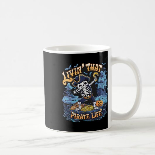 Mug Halloween Dabbing Pirate Skeleton Simple Halloween (Droite)