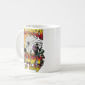 Mug Halloween Dame de chat effrayante Faucheuse Lune M (Devant gauche)