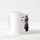 Mug Halloween de chat noir (Devant gauche)