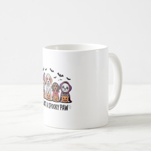 Mug Halloween de chien juste un paw Éffrayant (Devant droit)
