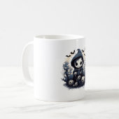 Mug Halloween de la couche de Chibi à capuchon - Venti (Devant gauche)