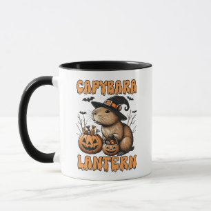 Mug Halloween de la lanterne de Capybara