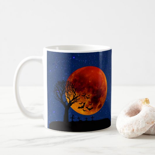 Mug Halloween de la lune de récolte (Avec donut)