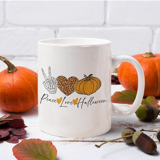Mug Halloween de l'amour de la paix