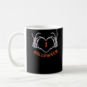 Mug Halloween de Slogan. Geste Cardiaque En Squelette
