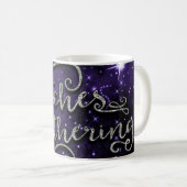 Mug Halloween de sorcières rassemblant violet et noir  (Devant droit)