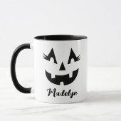 Mug Halloween de visage de Citrouille de Jack-o'-lante (Gauche)