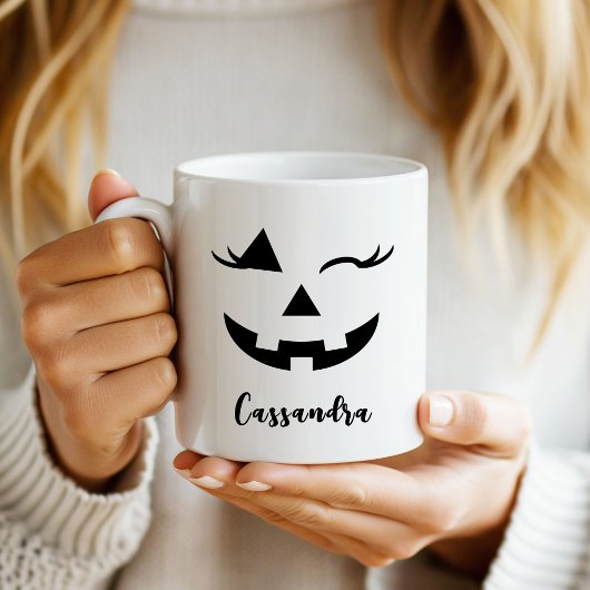 Mug Halloween de visage de Citrouille de Jack-o'-lante