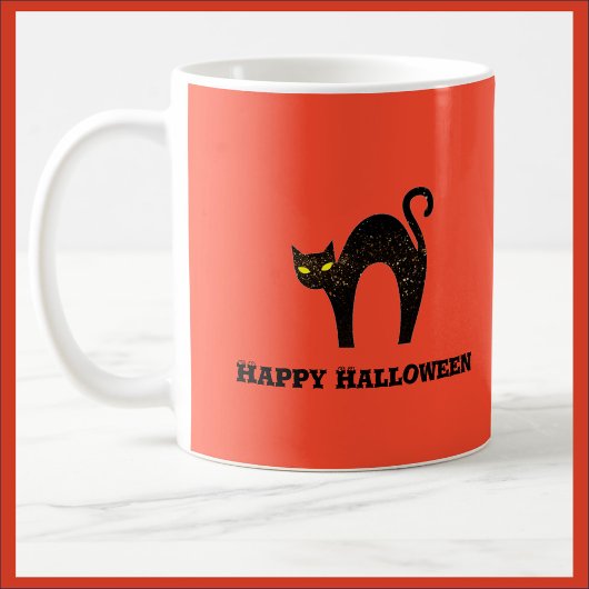 Mug Halloween déplaisant en chat noir