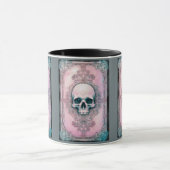 Mug Halloween déplaisant et vert crâne (Centre)