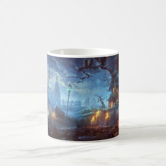 Mug Halloween Déplaisant Night Jack-O Lantern arbre ha (Centre)